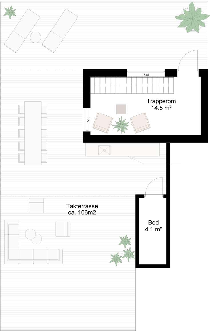 Plan 2 - takterrasse